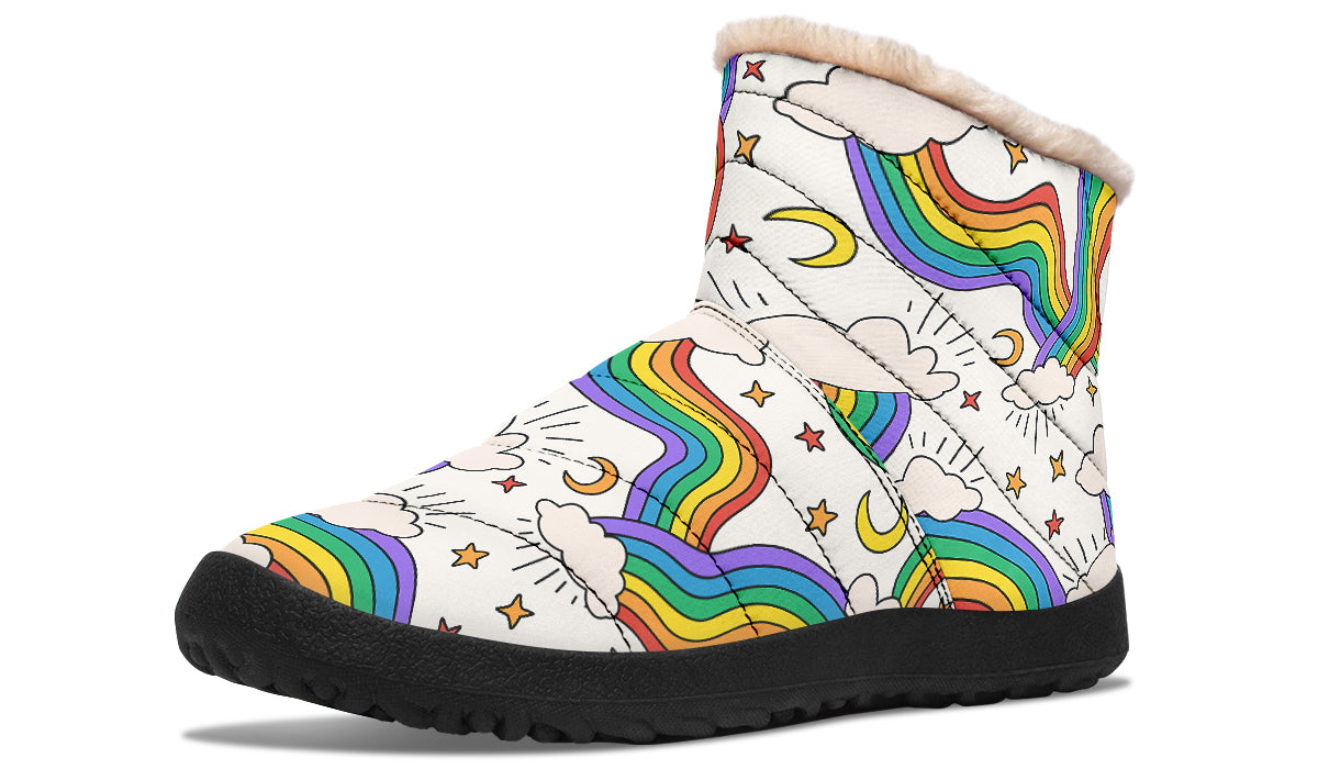 Rainbow Dreams Faux Fur Ankle Boots