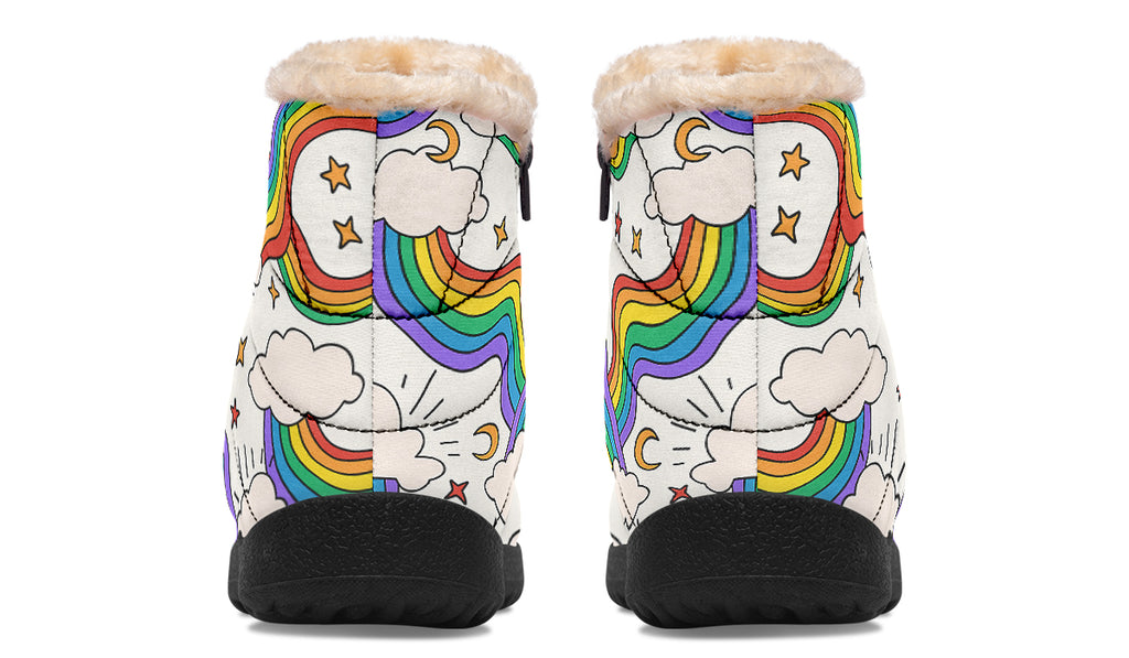 Rainbow Dreams Faux Fur Ankle Boots