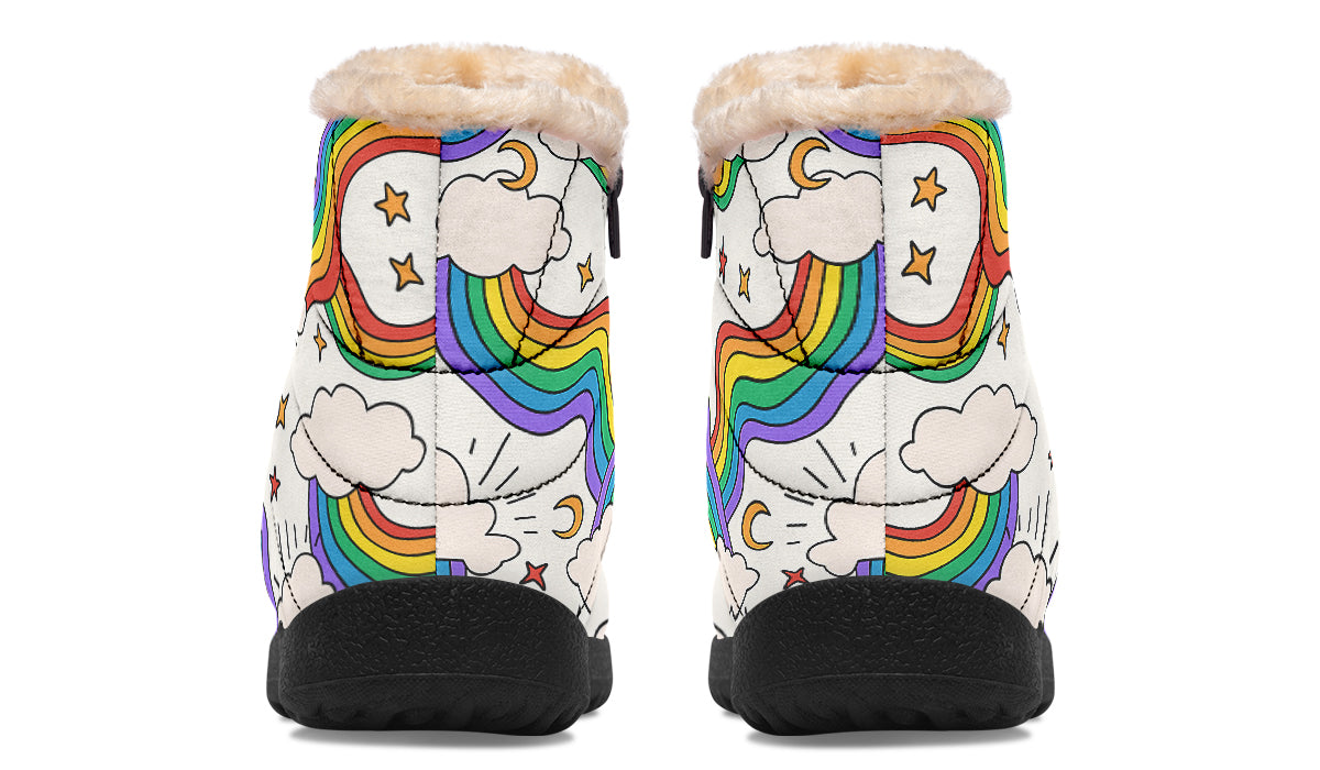 Rainbow Dreams Faux Fur Ankle Boots