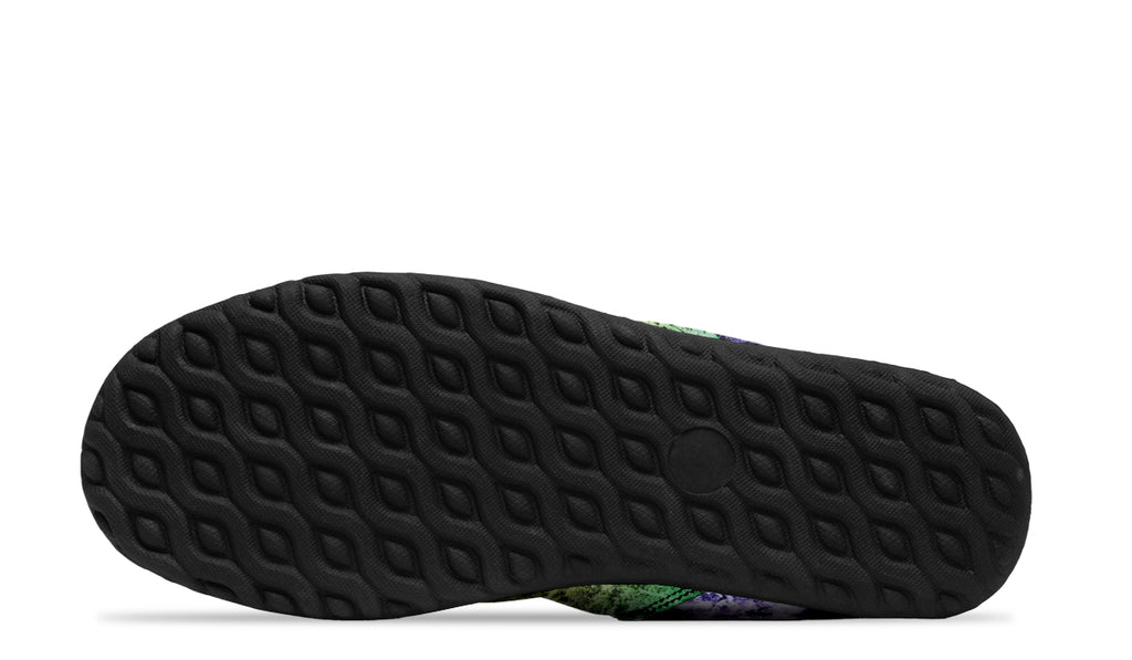 Rainbow Grunge Faux Fur Ankle Boots