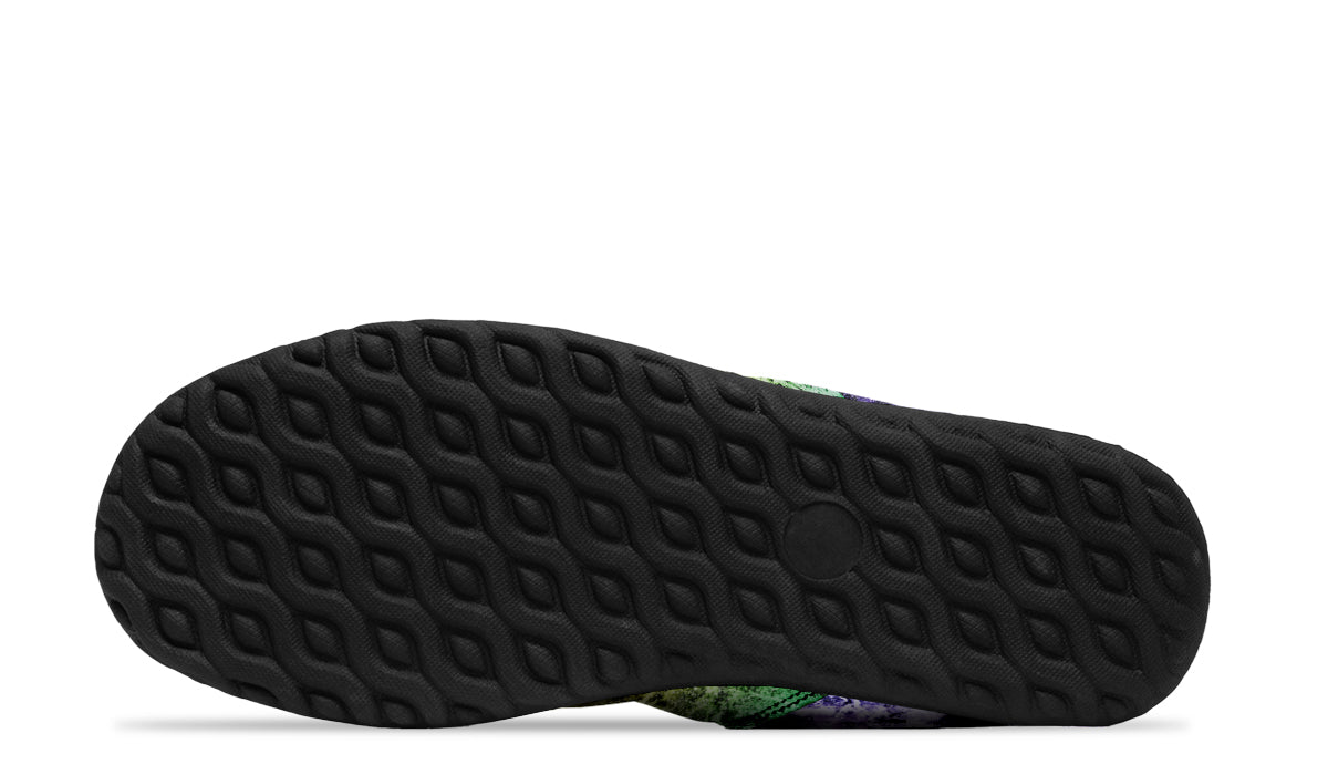 Rainbow Grunge Faux Fur Ankle Boots