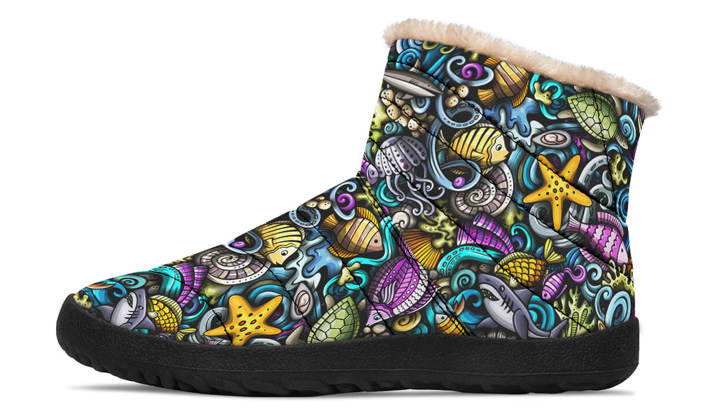 Reef Riot Faux Fur Ankle Boots