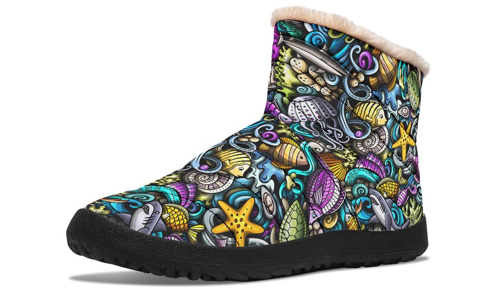 Reef Riot Faux Fur Ankle Boots