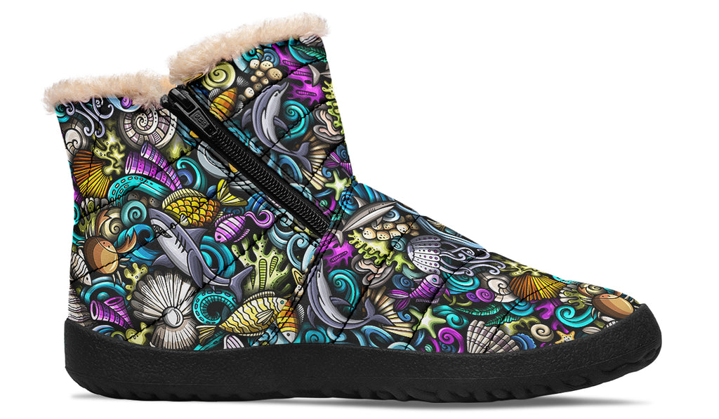 Reef Riot Faux Fur Ankle Boots