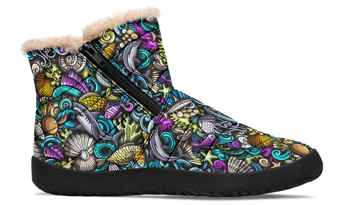 Reef Riot Faux Fur Ankle Boots