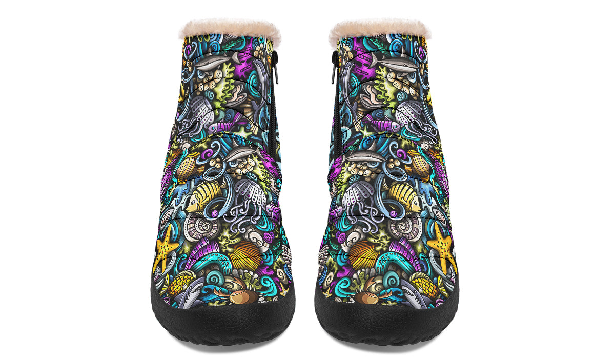 Reef Riot Faux Fur Ankle Boots