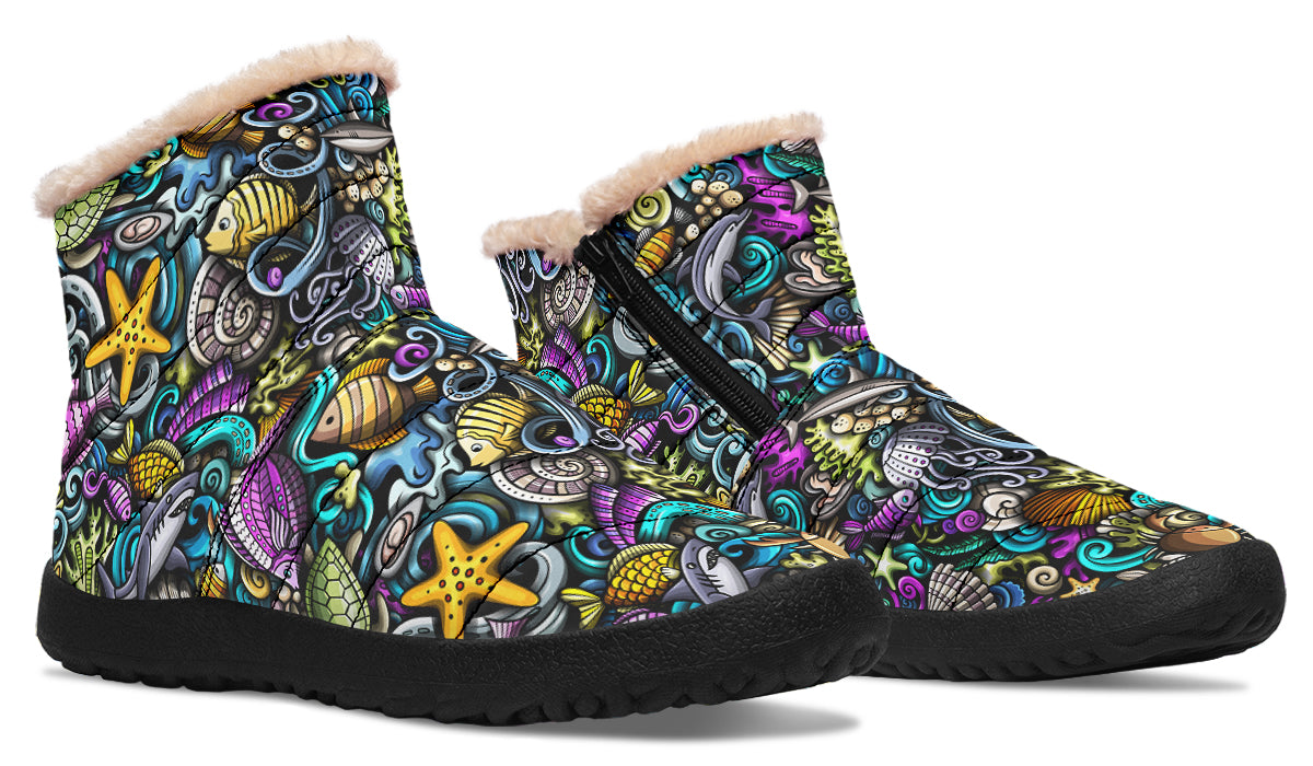 Reef Riot Faux Fur Ankle Boots