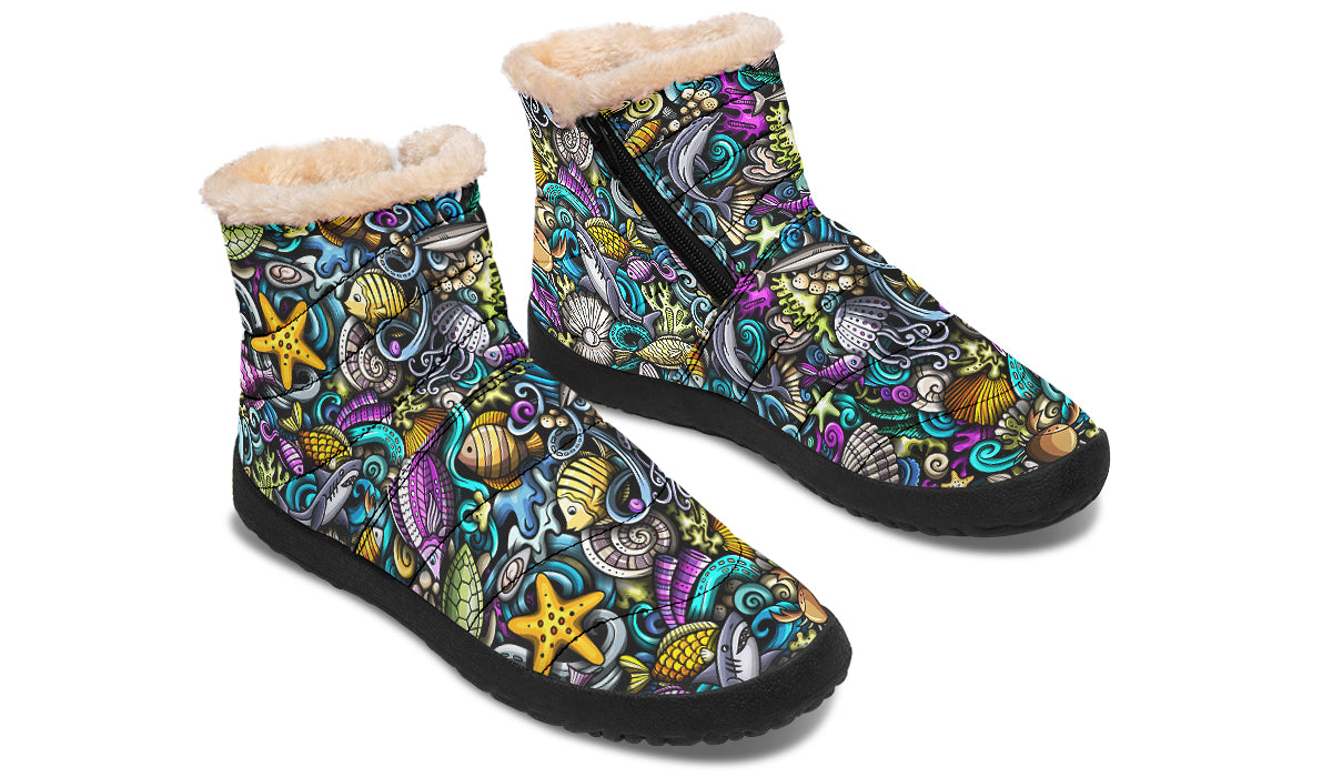 Reef Riot Faux Fur Ankle Boots