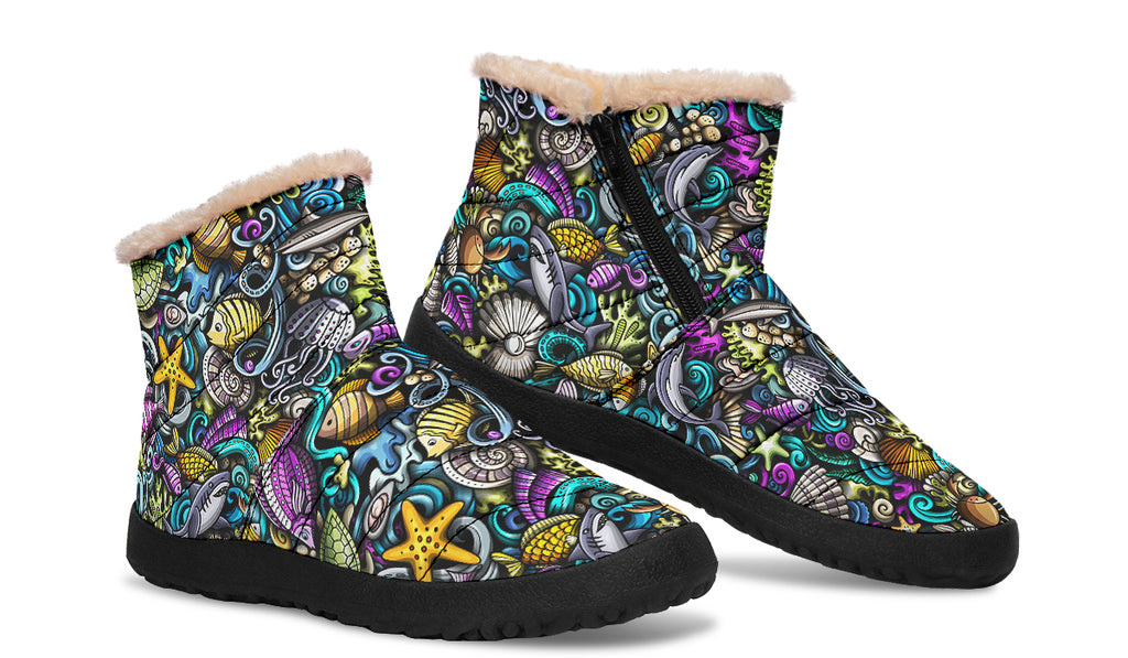 Reef Riot Faux Fur Ankle Boots