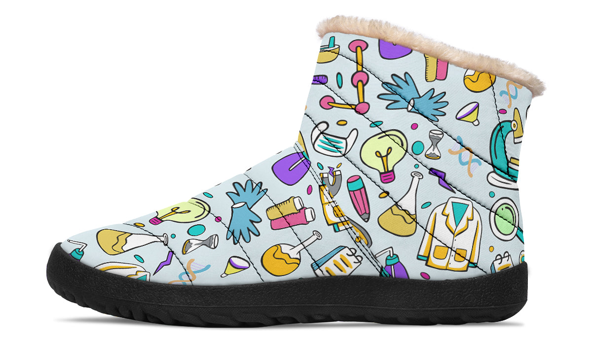 STEM Blue Faux Fur Ankle Boots