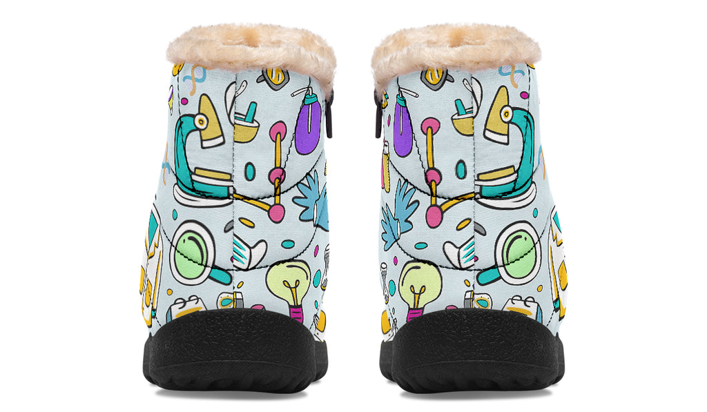 STEM Blue Faux Fur Ankle Boots