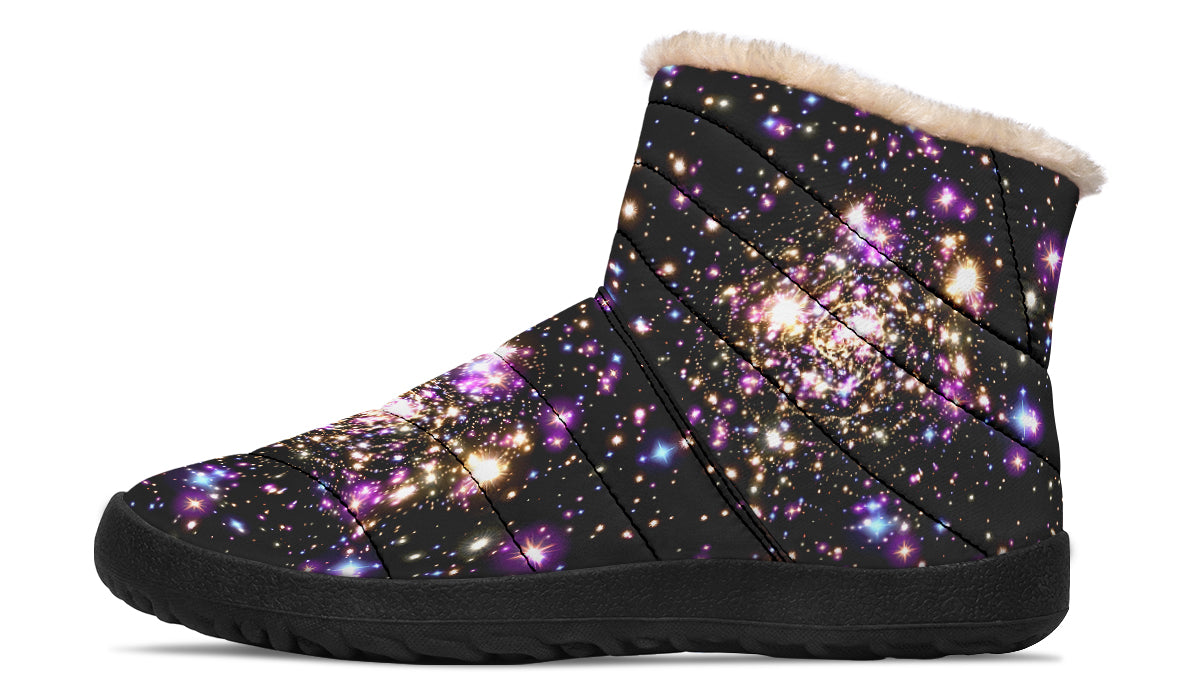 Starlight Faux Fur Ankle Boots Offbeat Sweetie