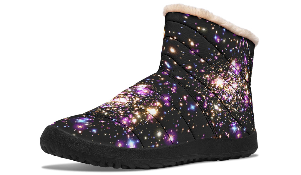 Starlight Faux Fur Ankle Boots Offbeat Sweetie