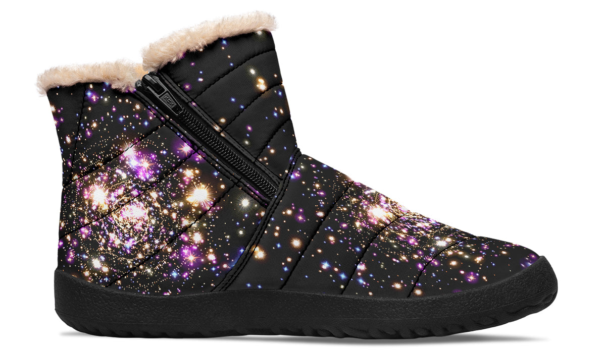 Starlight Faux Fur Ankle Boots Offbeat Sweetie