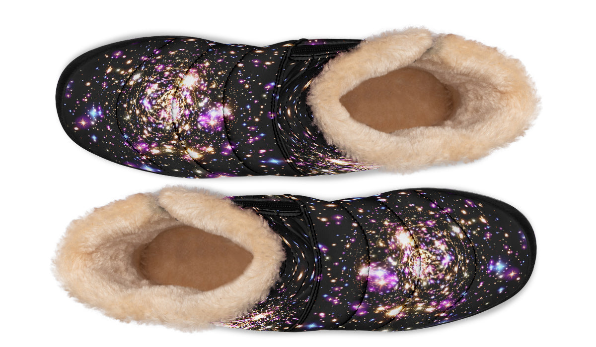 Starlight Faux Fur Ankle Boots Offbeat Sweetie