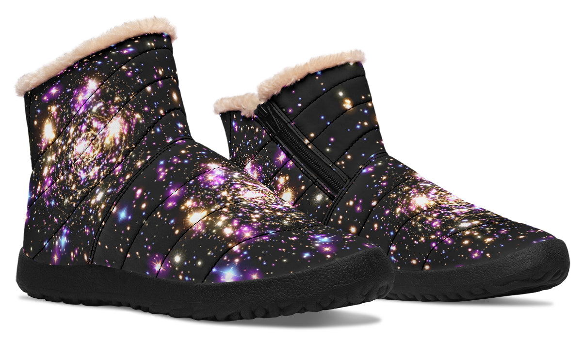 Starlight Faux Fur Ankle Boots Offbeat Sweetie