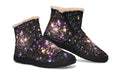 Starlight Faux Fur Ankle Boots Black Sole Offbeat Sweetie