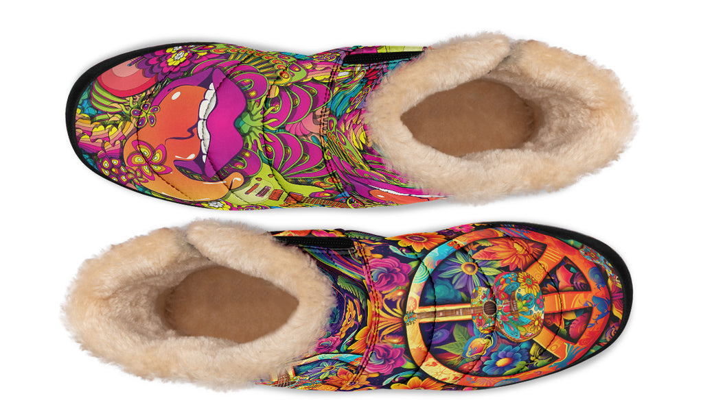 Summer Of Love Faux Fur Ankle Boots