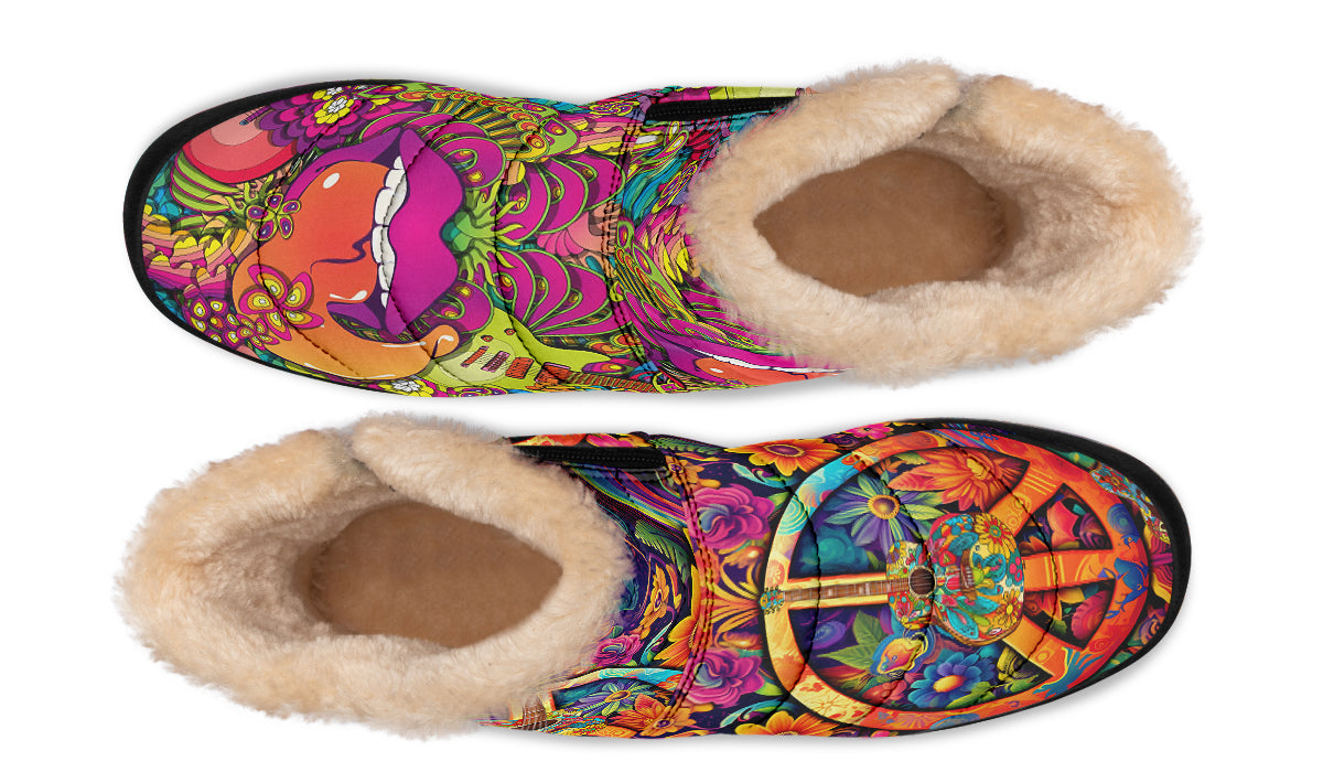 Summer Of Love Faux Fur Ankle Boots