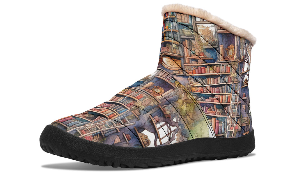 Tree Library Faux Fur Ankle Boots