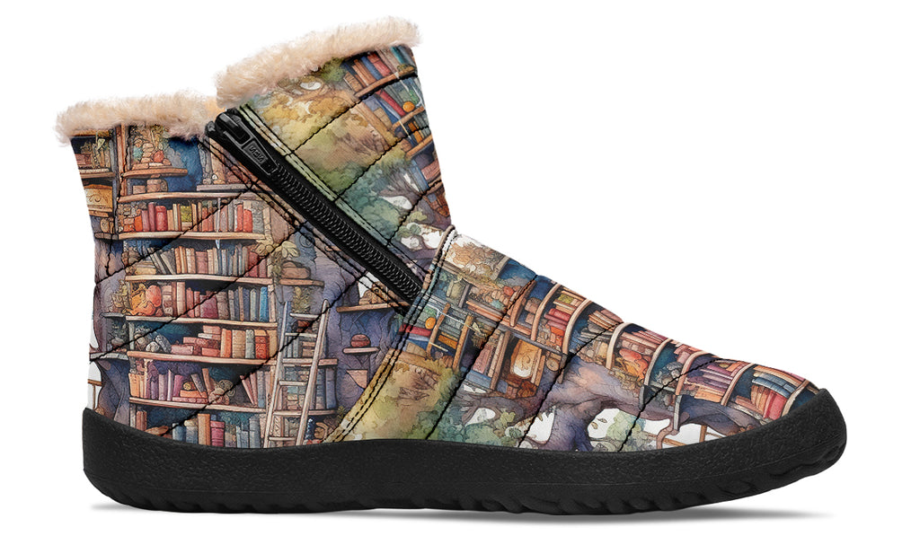 Tree Library Faux Fur Ankle Boots