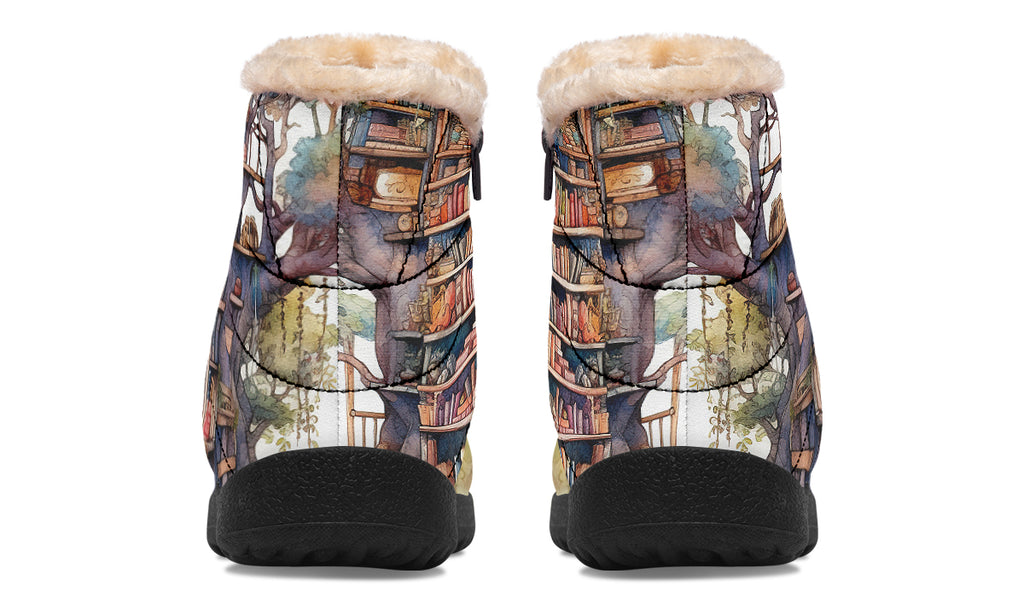 Tree Library Faux Fur Ankle Boots