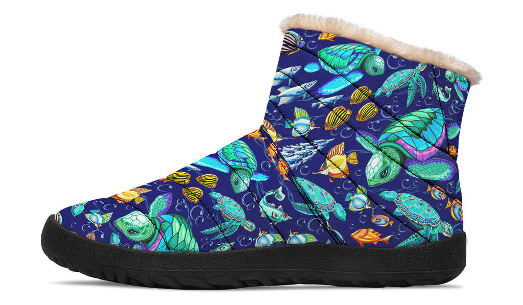 Turtle Tide Faux Fur Ankle Boots