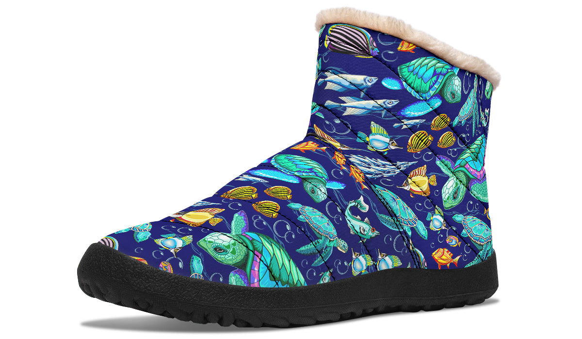 Turtle Tide Faux Fur Ankle Boots
