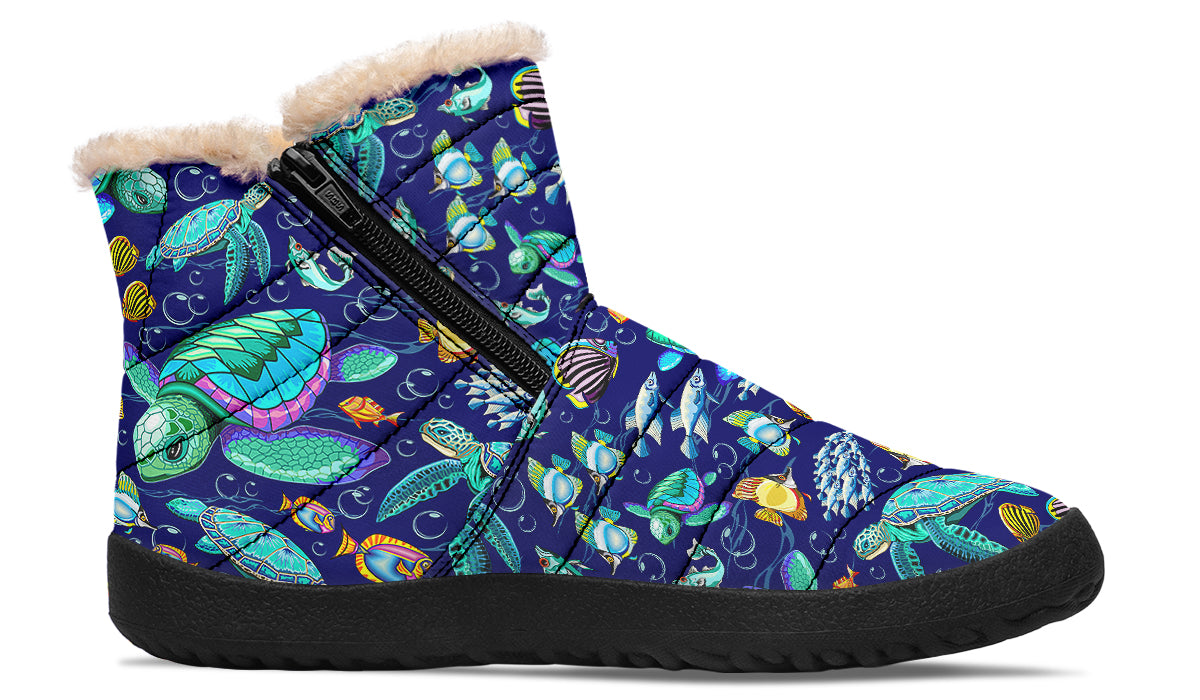 Turtle Tide Faux Fur Ankle Boots