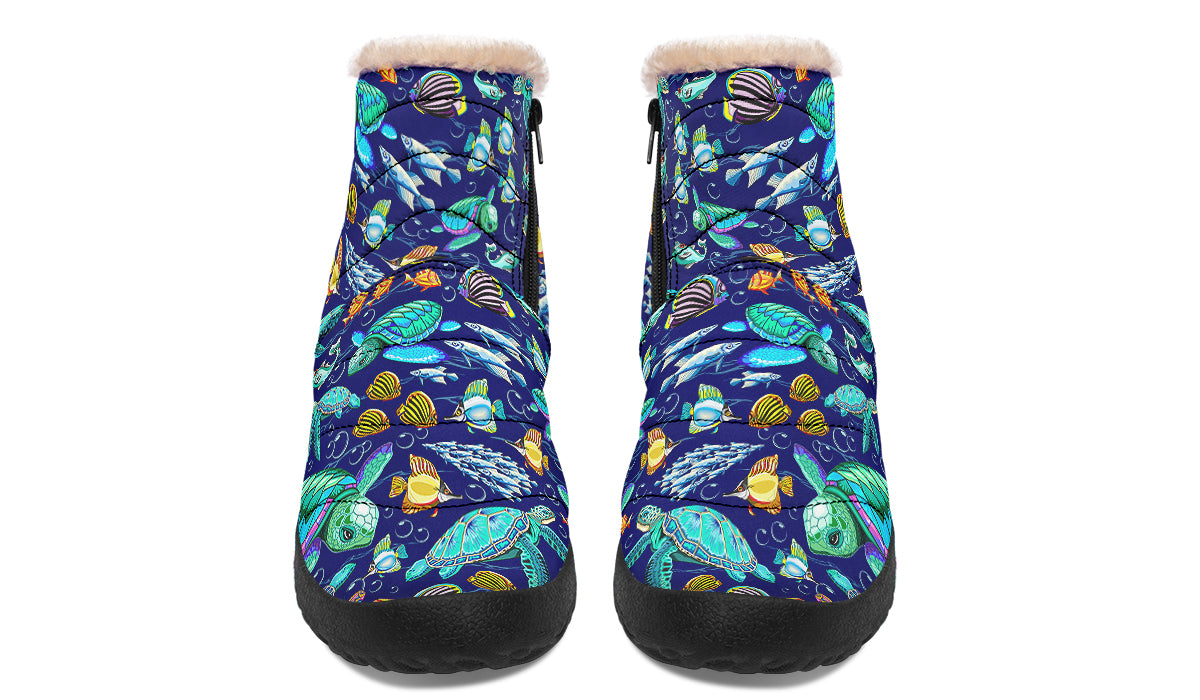 Turtle Tide Faux Fur Ankle Boots