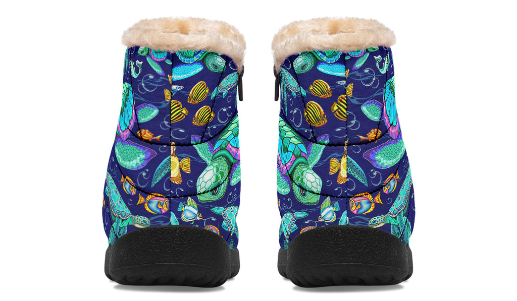 Turtle Tide Faux Fur Ankle Boots