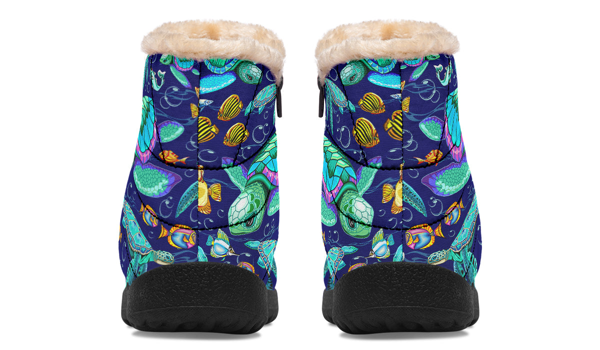 Turtle Tide Faux Fur Ankle Boots