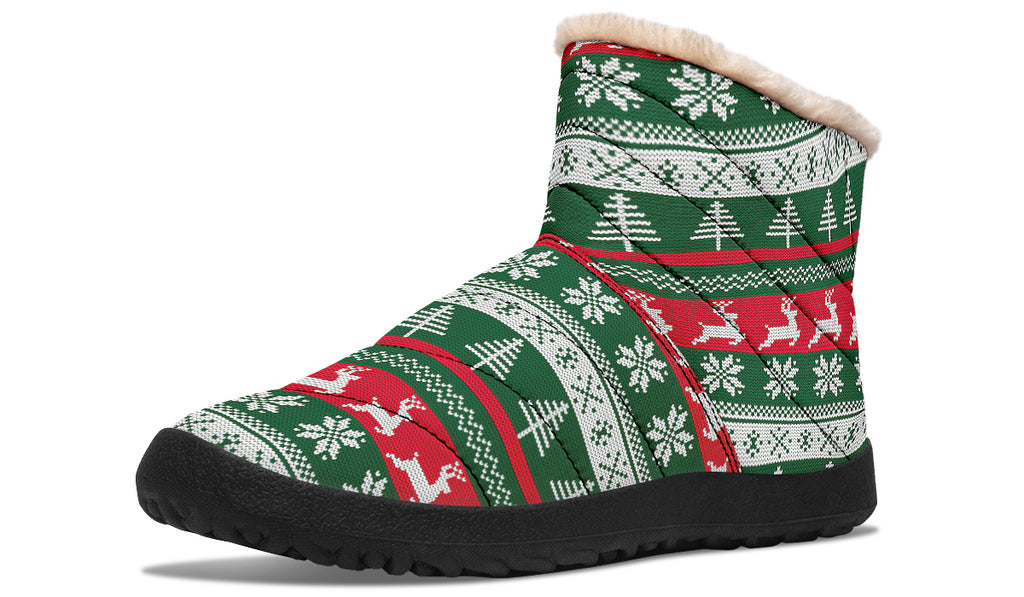 Ugly Christmas Faux Fur Ankle Boots