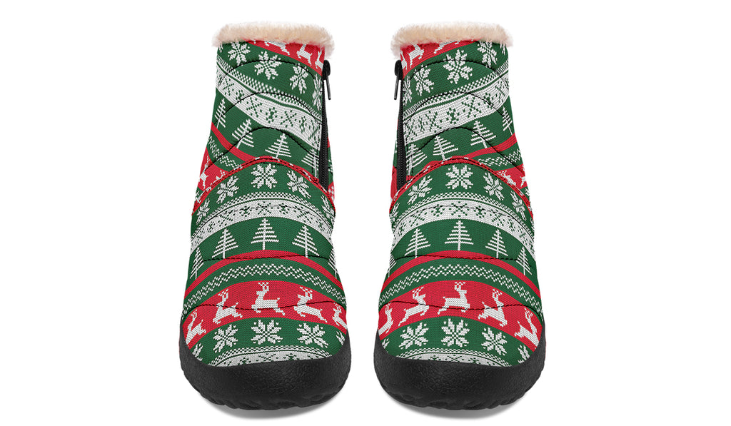 Ugly Christmas Faux Fur Ankle Boots