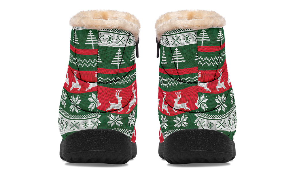 Ugly Christmas Faux Fur Ankle Boots