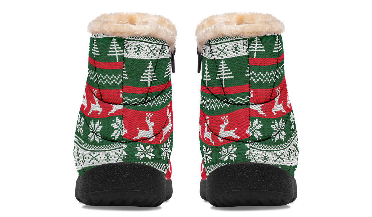Ugly Christmas Faux Fur Ankle Boots