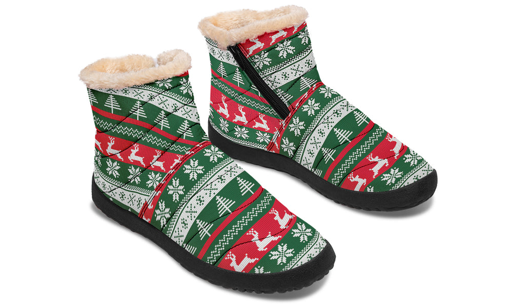 Ugly Christmas Faux Fur Ankle Boots