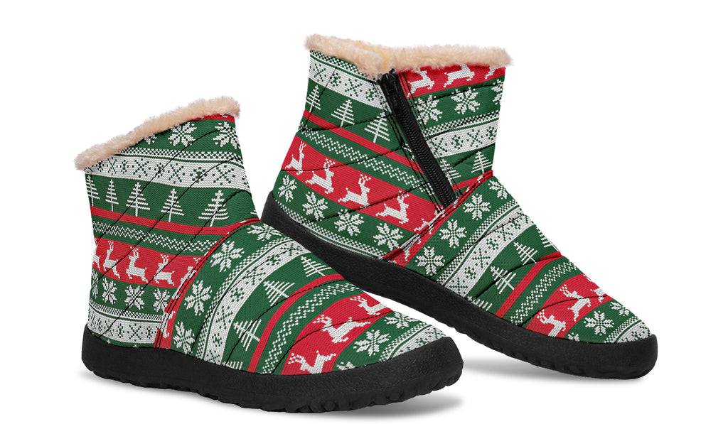 Ugly Christmas Faux Fur Ankle Boots