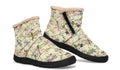 Vintage Dragonflies Faux Fur Ankle Boots