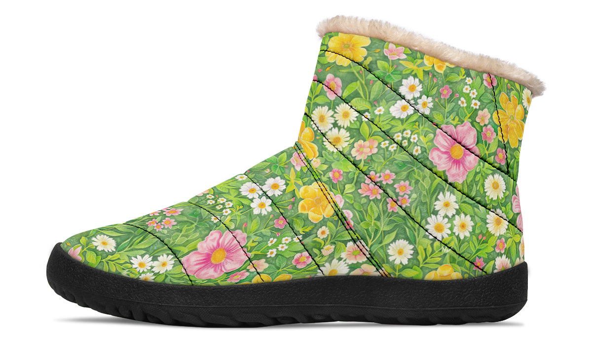 Wildflowers Faux Fur Ankle Boots