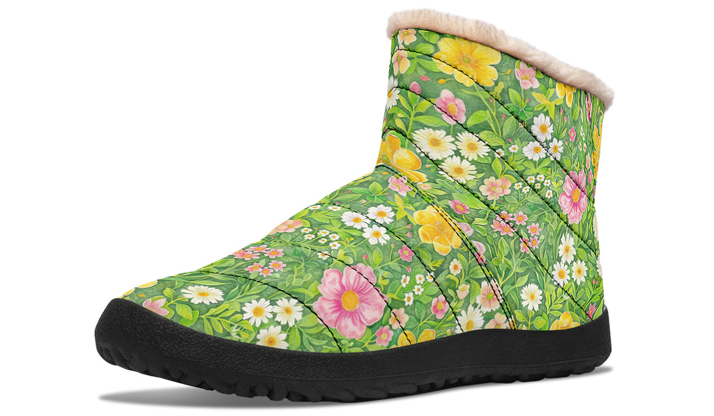 Wildflowers Faux Fur Ankle Boots