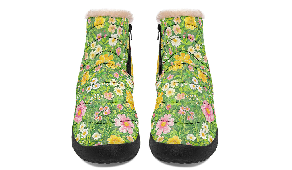Wildflowers Faux Fur Ankle Boots