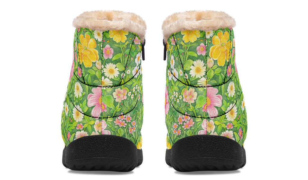 Wildflowers Faux Fur Ankle Boots