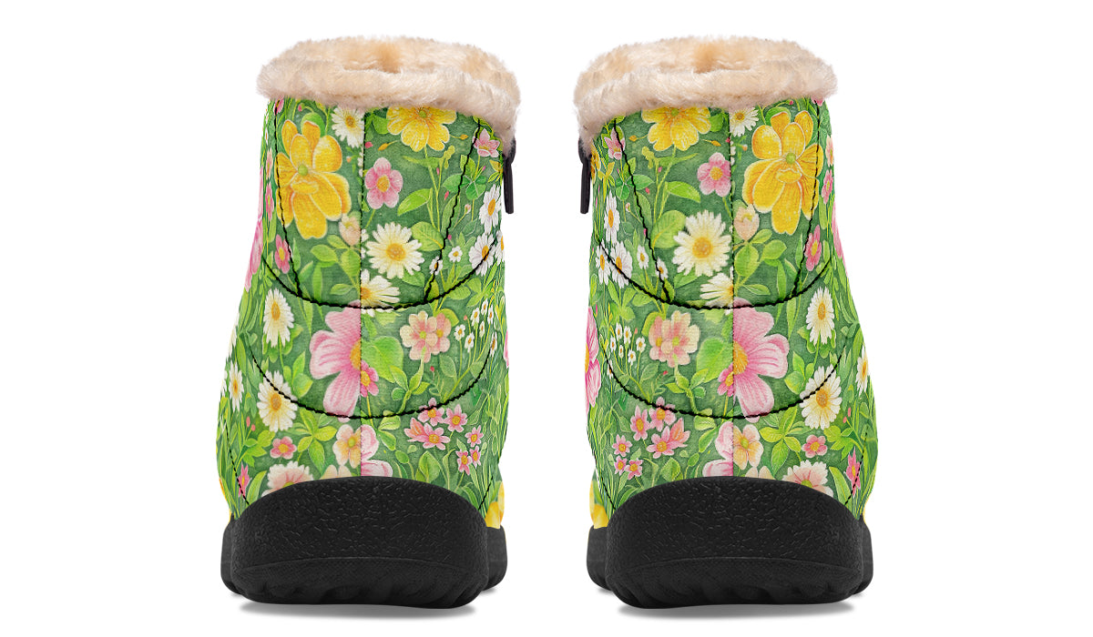Wildflowers Faux Fur Ankle Boots