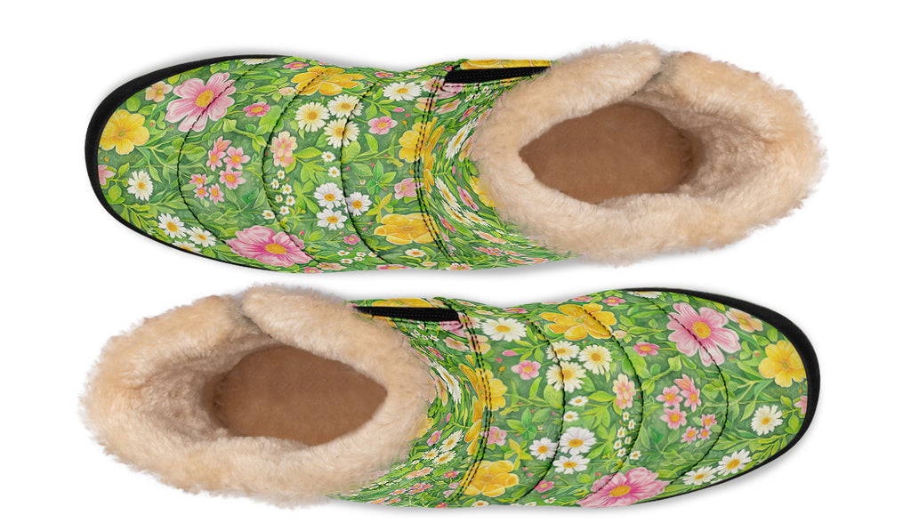 Wildflowers Faux Fur Ankle Boots