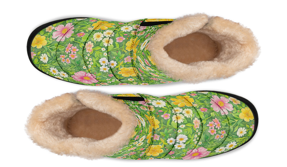 Wildflowers Faux Fur Ankle Boots