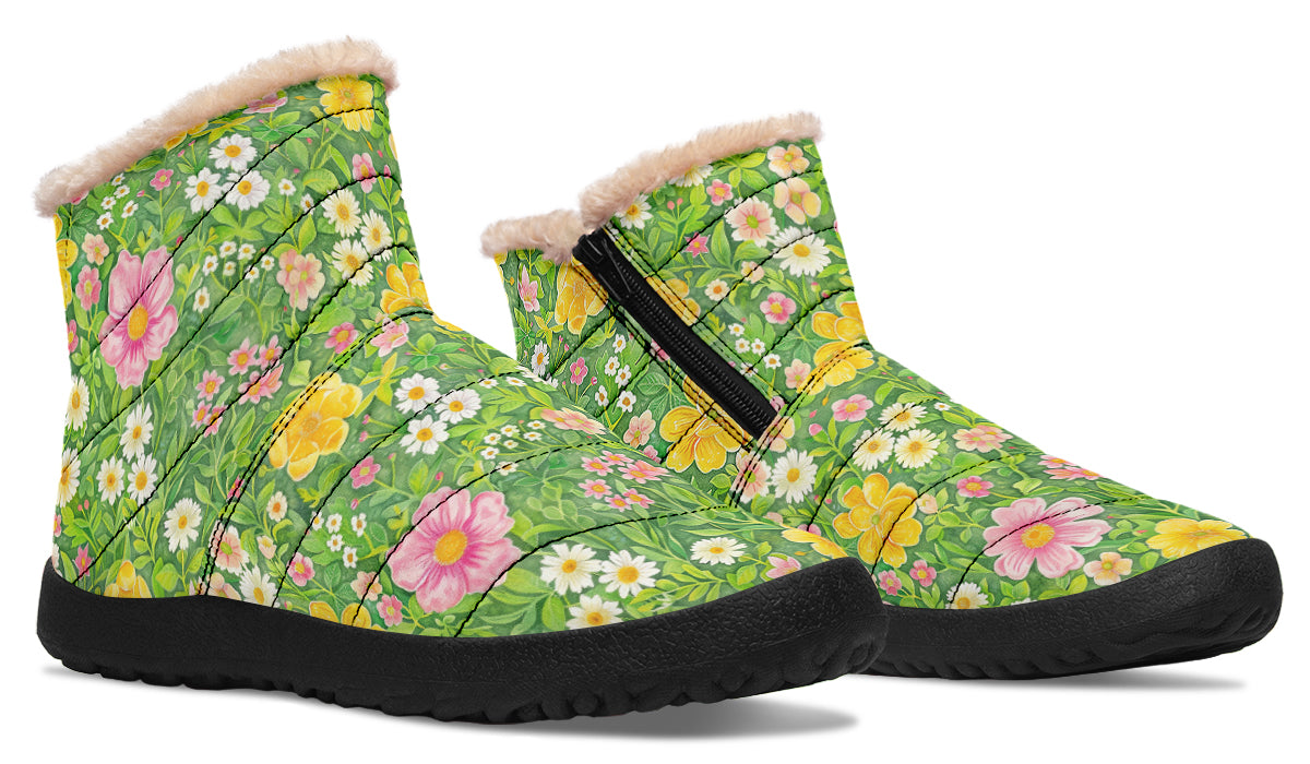 Wildflowers Faux Fur Ankle Boots