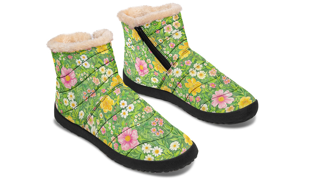 Wildflowers Faux Fur Ankle Boots