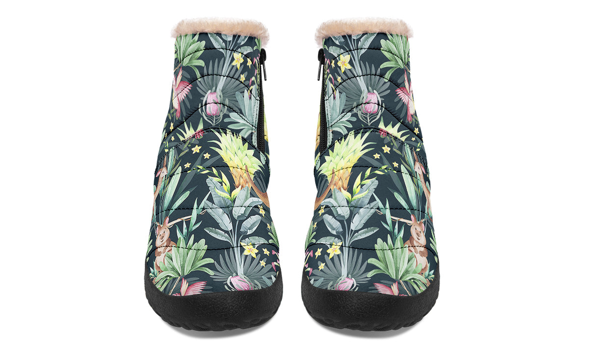 Wonderful Wildlife Faux Fur Ankle Boots