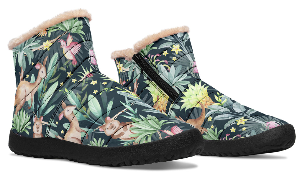 Wonderful Wildlife Faux Fur Ankle Boots